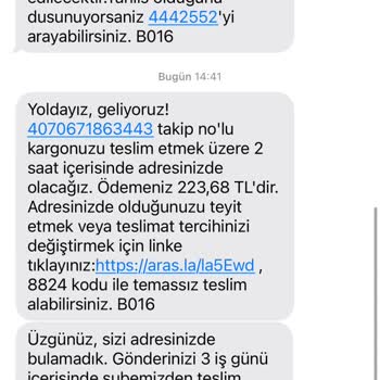 Aras Kargo Gediniz Evdeyim Evde