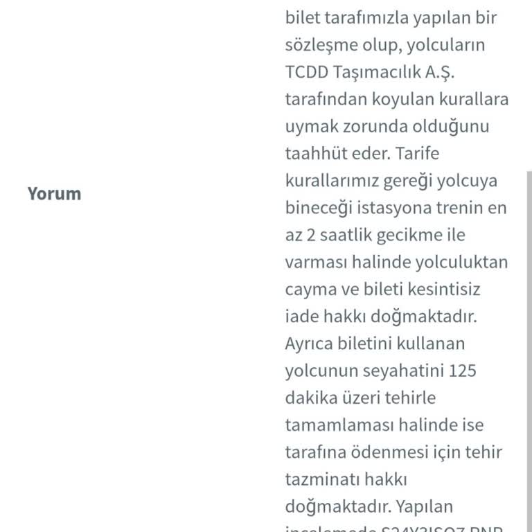 TCDD Gecikme Ve Mağduriyet