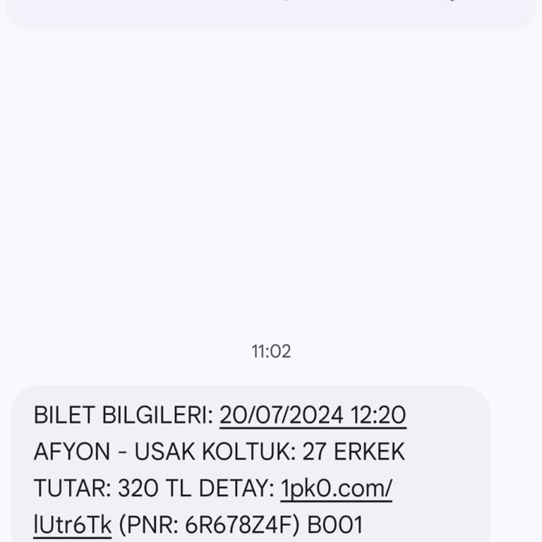 Pamukkale Turizm Yanlış Alınan Bilet Para