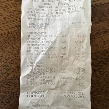 Watsons Ürüne Değişim Yapmıyor