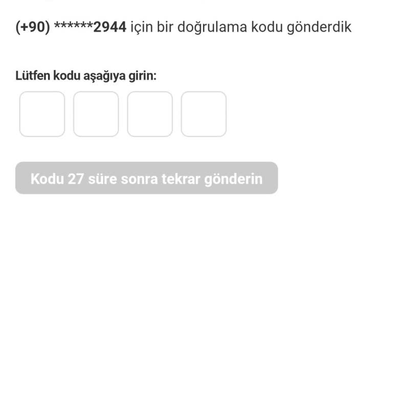 Yemeksepeti Doğrulama Kodu Gelmiyor
