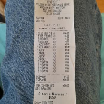 Usta Dönerci Siparişimi Yanlış Ve Eksik Koymuş