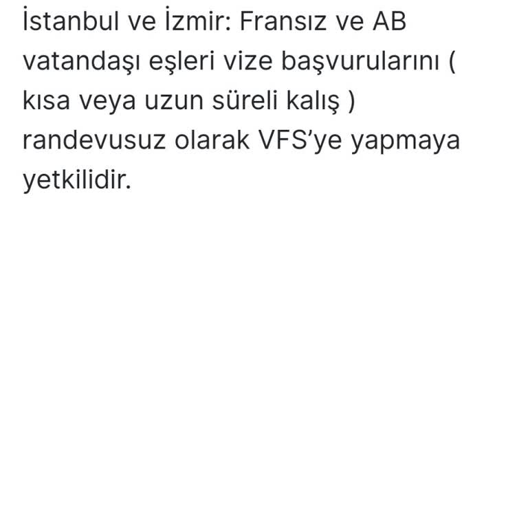 Vfsglobal İzmir Fransa Vizesi