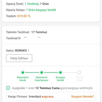 Trendyol Ürün Kayıbı Ve Yaşattığı Mağduriyet