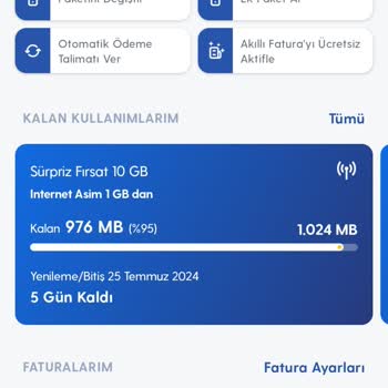 Turkcell TV+ Paketim Varken Data Paketimden Tüketim Yapılması