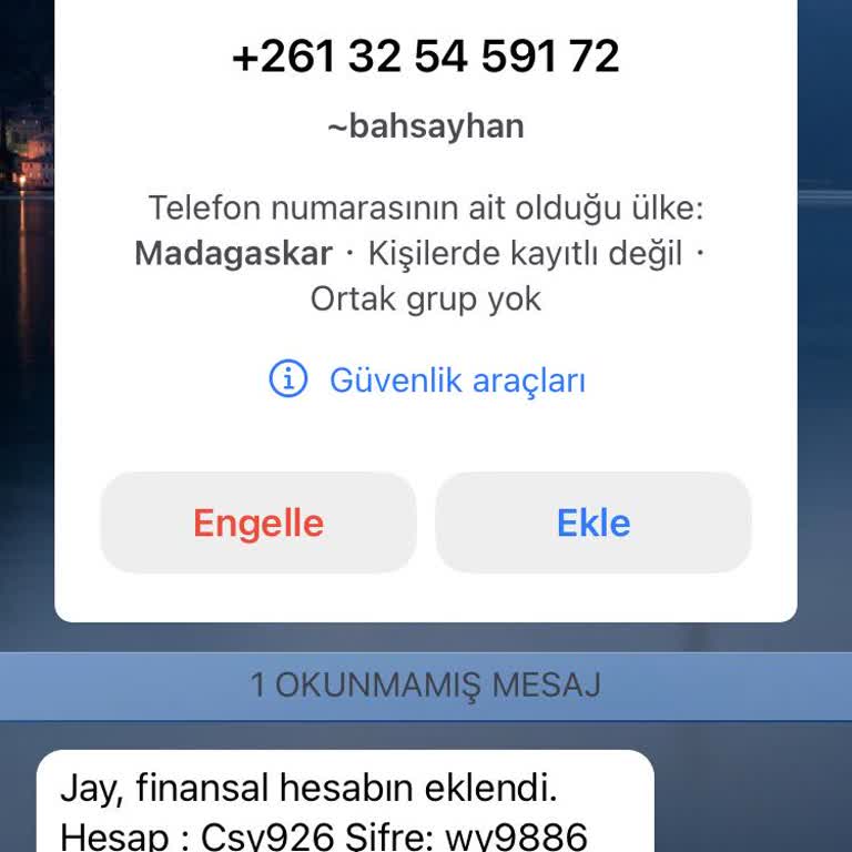 WhatsApp Üzerinden Gelen Şüpheli Mesaj Ve Güvenlik Endişesi