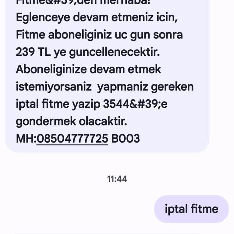 FitMe Beklenmedik Abonelik Ücreti Ve Mobil Ödeme Sorunu