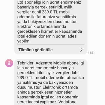 Vodafone Üzdü Beni Kendiliğinden Abone Yapıp Para İstedi
