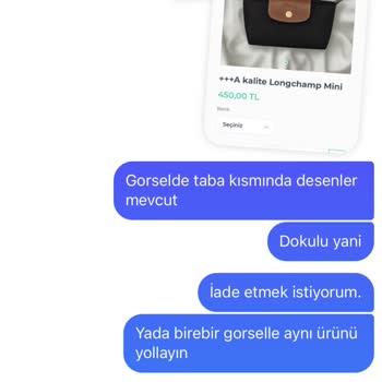 Çanta Müjde Yanıltıcı Ürün Ve İletişimsizlik Sorunu