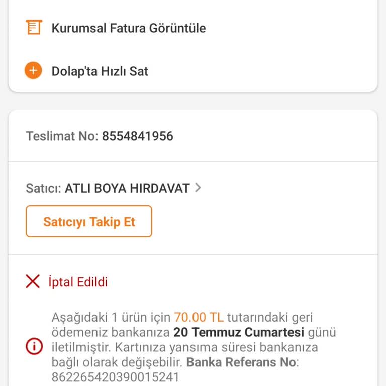 Trendyol Kargo Ücreti Yatırılmıyor