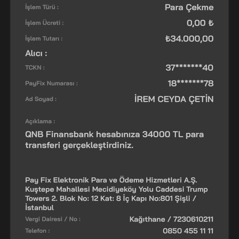 PayFix Param Ortada Yok