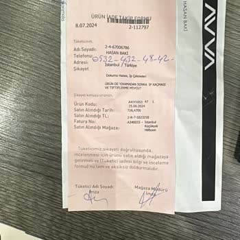 Avva Giyim Tshirt Tüylenme Ve Dokuma Hatası