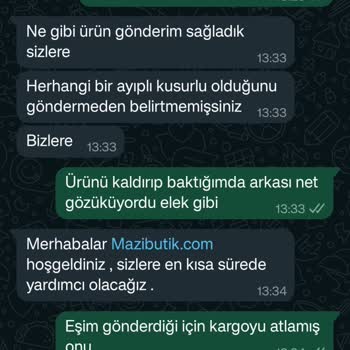 Mazi Butik Ödediğim Paranın Tamamını İade Etmiyor