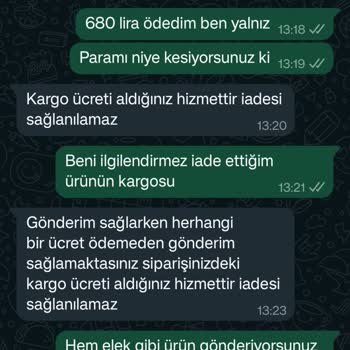 Mazi Butik Ödediğim Paranın Tamamını İade Etmiyor