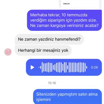 Rima Peçete-siparişi Kargoya Dahi Vermiyorlar