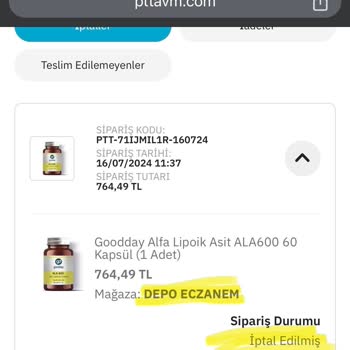 Depoeczanem.com Depoeczanem Hatalı Fiyat Verdiği Üründe Müşteriyi Mağdur Ediyor