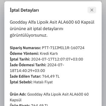 Depoeczanem.com Depoeczanem Hatalı Fiyat Verdiği Üründe Müşteriyi Mağdur Ediyor