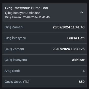 HGS Yanlış Ücretlendirme: 1. Sınıf Araç İçin 4. Sınıf Ücreti Kesildi