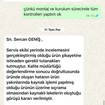 Creavit Ayıplı Ürün Sorunu