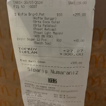 McDonald's Paket Sipariş Mağduriyeti
