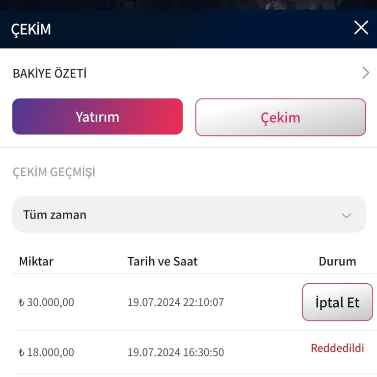 Alibahis Çekim İşleminde Sorun