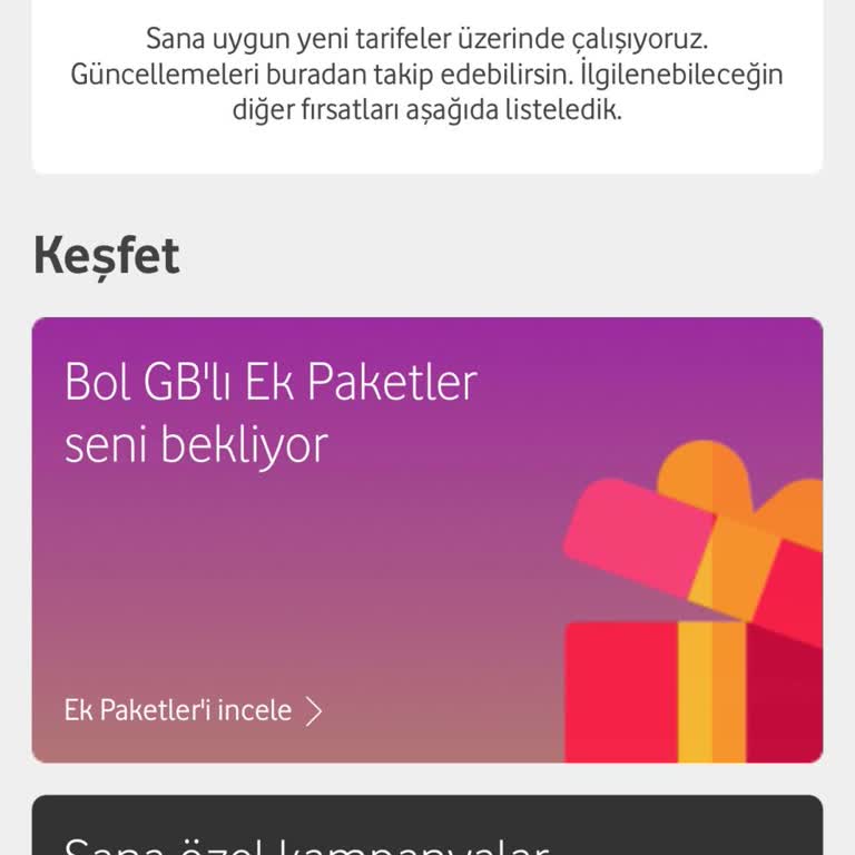Vodafone Taahhüdümü Paket Olmadığından Uzatamadım!