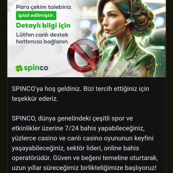 Kazanılan Deneme Bonusunu Vermeyen Spinco Türkiye Sitesi