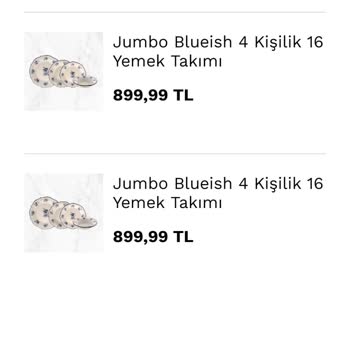 Jumbo Yemek Takımı Hayal Kırıklığı