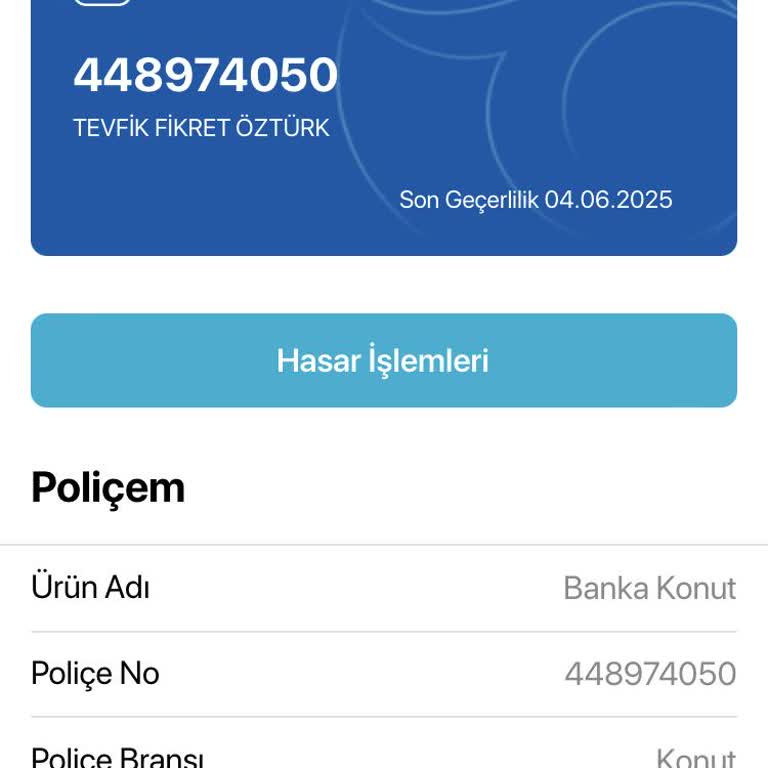 Türkiye Sigorta Sigorta İptali İadesi