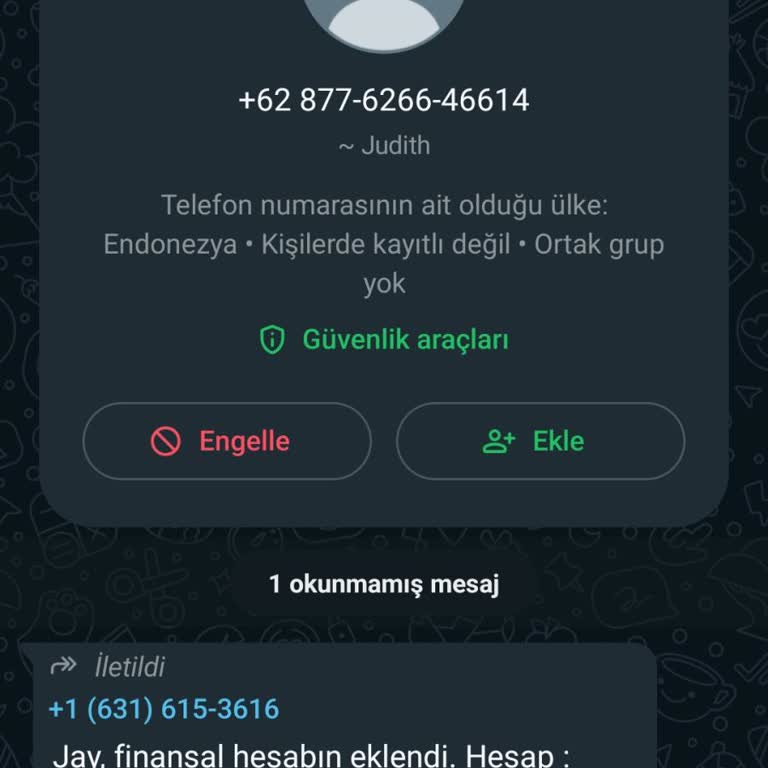 WhatsApp Üzerinden Bilinmeyen Paylaşım.