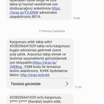Aras Kargo Adrese Teslim Edilmeyen Kargom