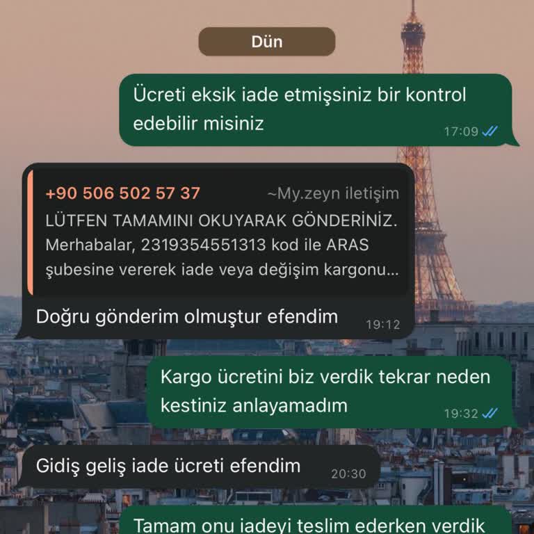 Zeynup İade Ücretini Eksik Yatırdı