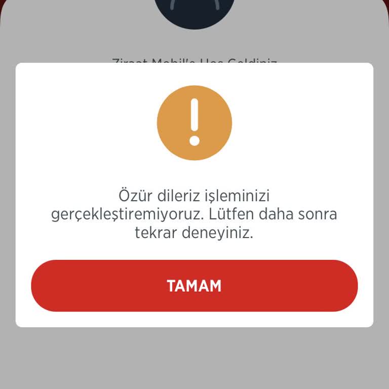 Ziraat Bankası İşleminizi Şu An Gerçekleştiremiyoruz Sorunu