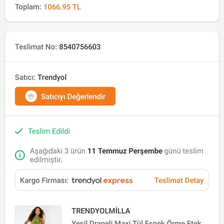 Trendyol Milla Para İadesi Yapmıyor