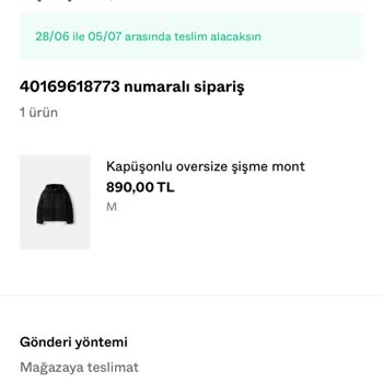 Bershka Kargo Teslimat Sorunu
