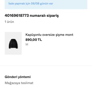 Bershka Kargo Teslimat Sorunu