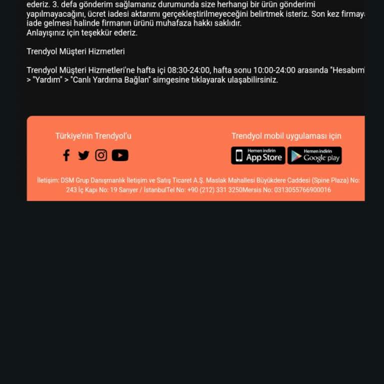 Trendyol Satıcı İade Almıyor