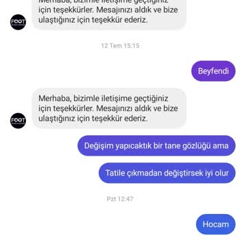 Footsneakerss Defolu Ürünü Değiştirmediler