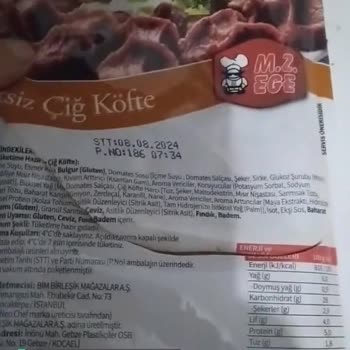 BİM M. Z Etsiz Çiğ Köfte Şişmiş Ambalaj Bozuk Ürün!