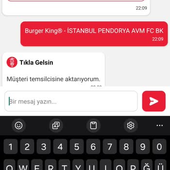 Tıkla Gelsin Burger King Sipariş Eksikliği Ve Muhatap Olmaması