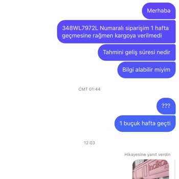 İncikcincik.com Siparişlerin Kargoya Verilmemesi Ve İletişim Sıkıntısı