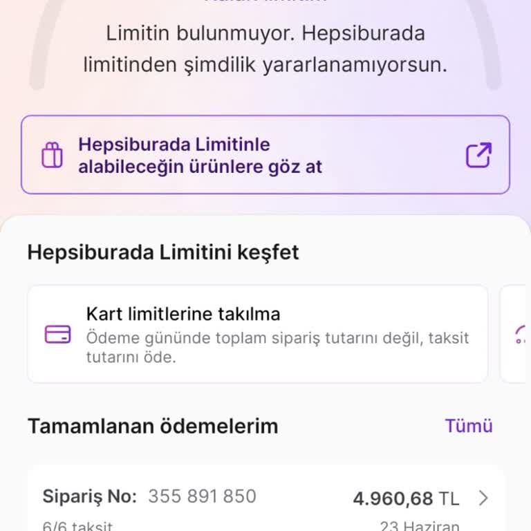 Limitimi Sebepsiz Sıfırlayan Hepsiburada