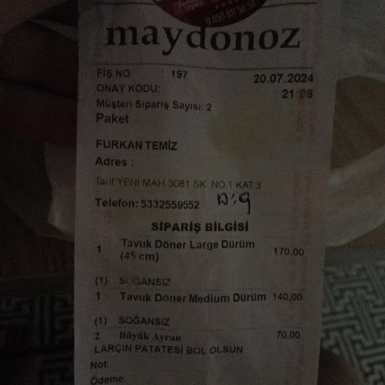 Maydonoz Döner Bir Sipariş 1 Saat 40 Gelir Mi Atakent Den Yeni Mahalleye