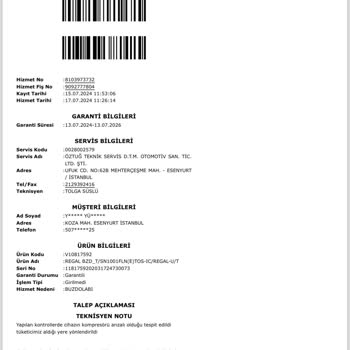 A101 Ve Regal Buzdolabı Bozuk