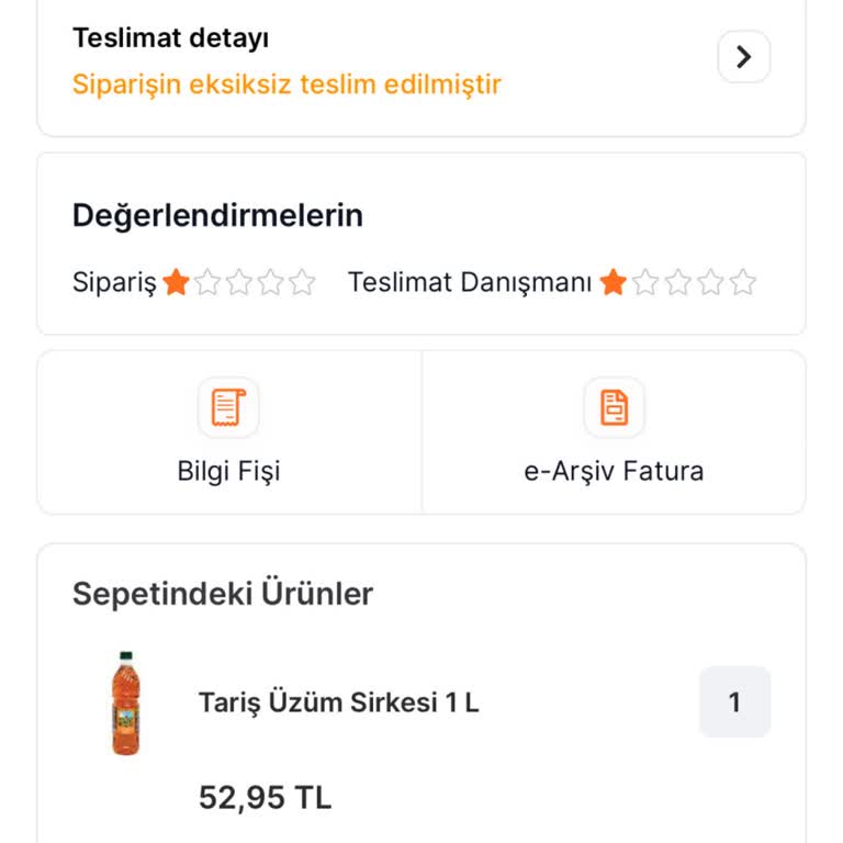 Migros Sanal Market Siparişi Teslim Etmedi Ve Sonrasında İlgilenmedi.