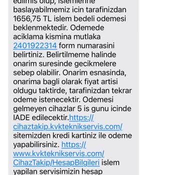KVK Saat Tamiri Konusunda Hassasiyeti Sadece Alacağa Paraya Gösteriyor