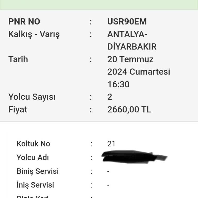 Şehirlerarası Otobüs (Yeni Diyarbakır Firması)