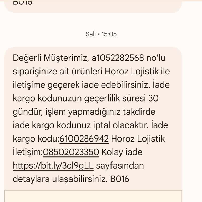 Horoz Lojistik İade Ürünümü Almaya Gelmiyor!