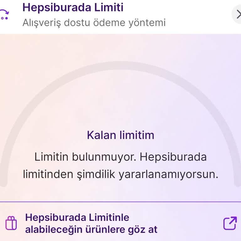 Hepsiburada Limiti Sıfırlama Sorunu