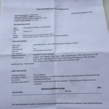 Yeedi Marka Robot Süpürge Arızalı